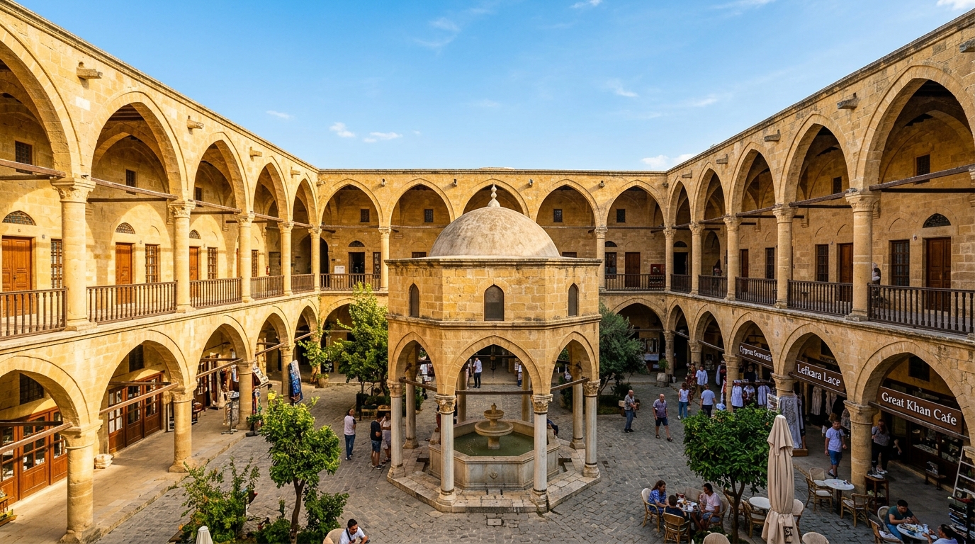 Büyük Han (Lefkoşa Tarihi Osmanlı Kervansarayı) Gezi, Tarihçe ve Ulaşım Rehberi